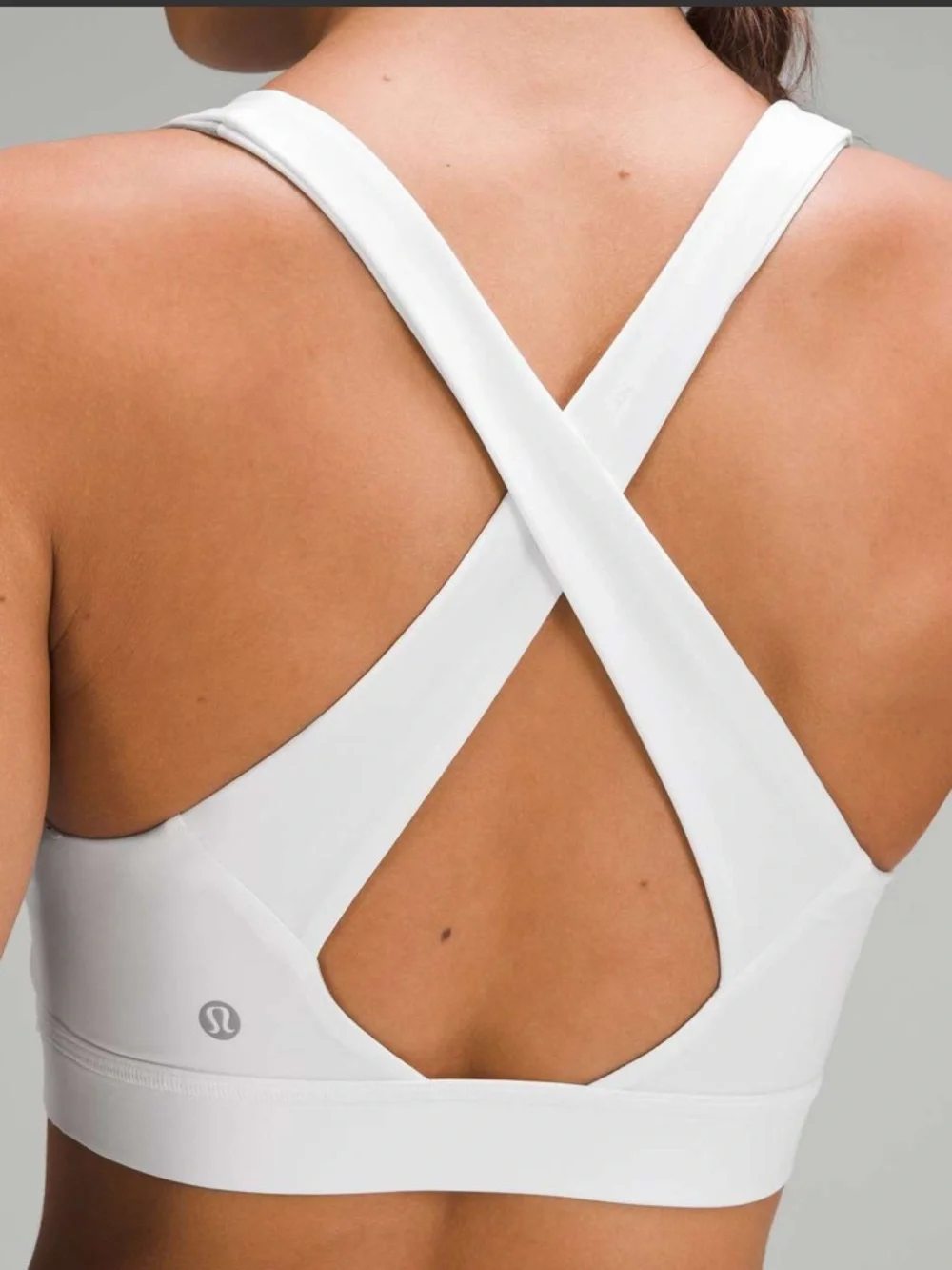 Like New Lululemon Envital Bra *Medium Support, D/DD Cup. Color White. Size 2
